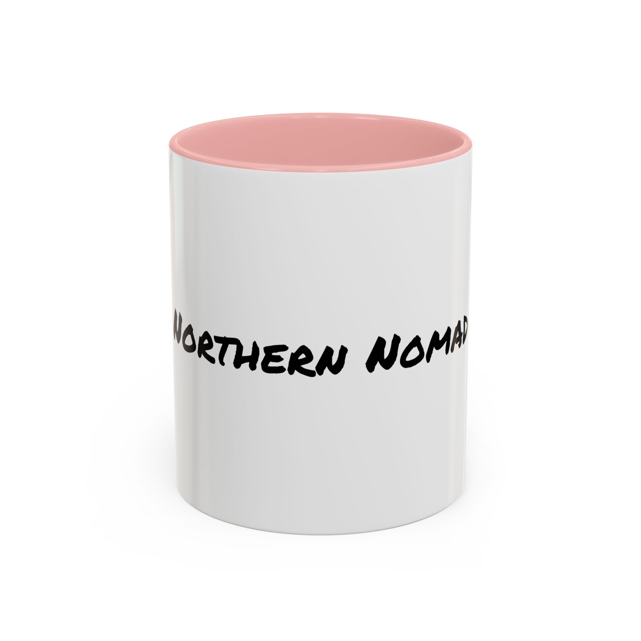 Northern Nomad Accent Coffee Mug — Black-Trim Ceramic Travel Coffee Cup (11/15 oz)