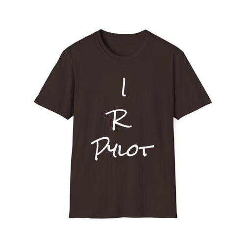 Aviator Graphic T-Shirt — 'I R Pilot' Front Script & Northern Nomad Mountain Plane Back