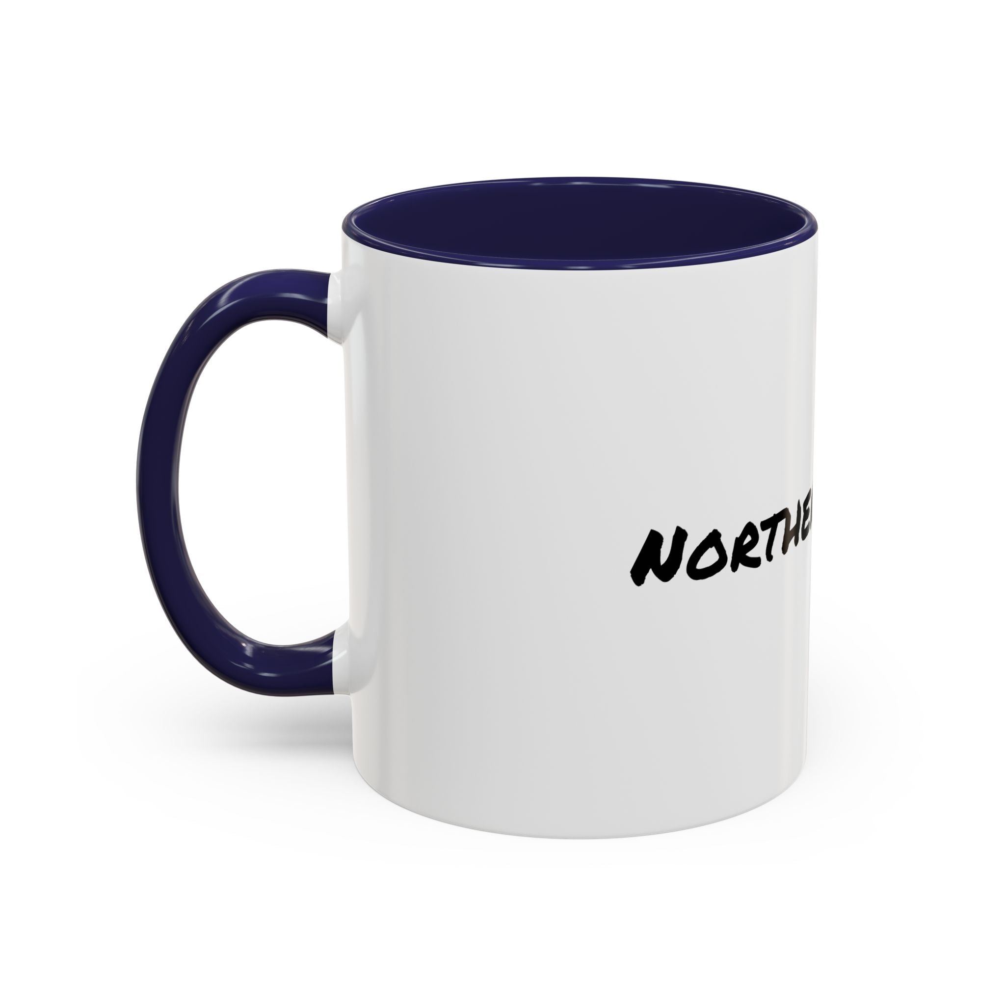 Northern Nomad Accent Coffee Mug — Black-Trim Ceramic Travel Coffee Cup (11/15 oz)