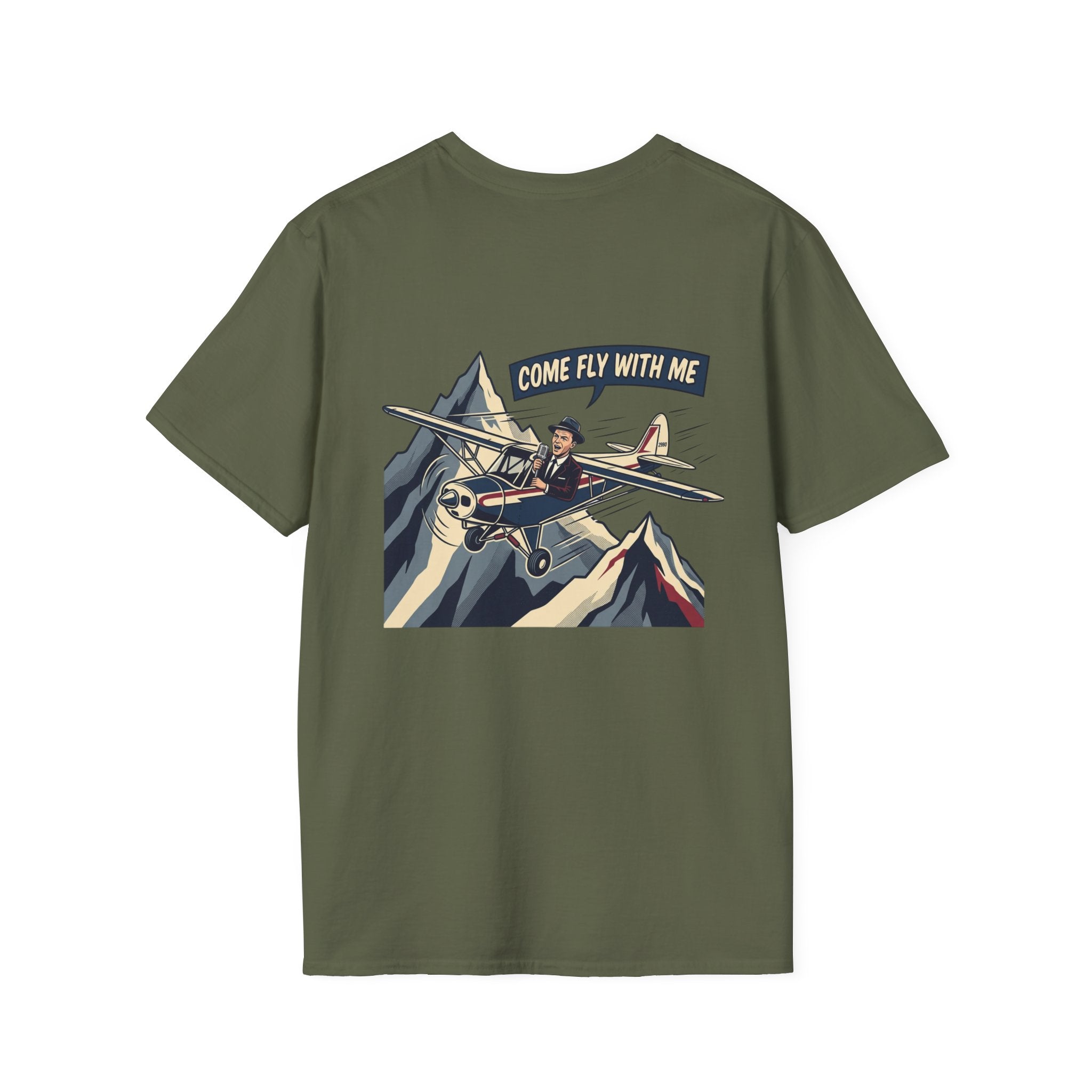 T-Shirt — "Come Fly With Me" Vintage Airplane Graphic Tee