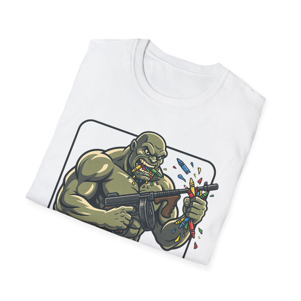 Crayon Eater (In Recovery) T-Shirt — Funny Cartoon Monster Graphic Tee