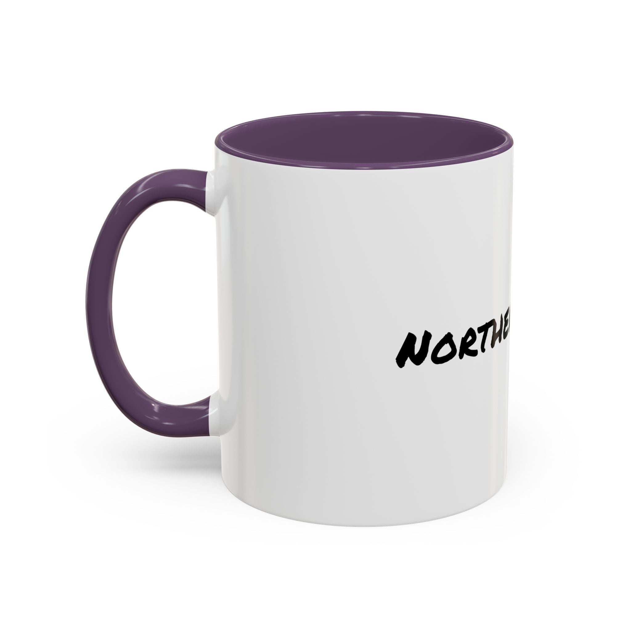 Northern Nomad Accent Coffee Mug — Black-Trim Ceramic Travel Coffee Cup (11/15 oz)