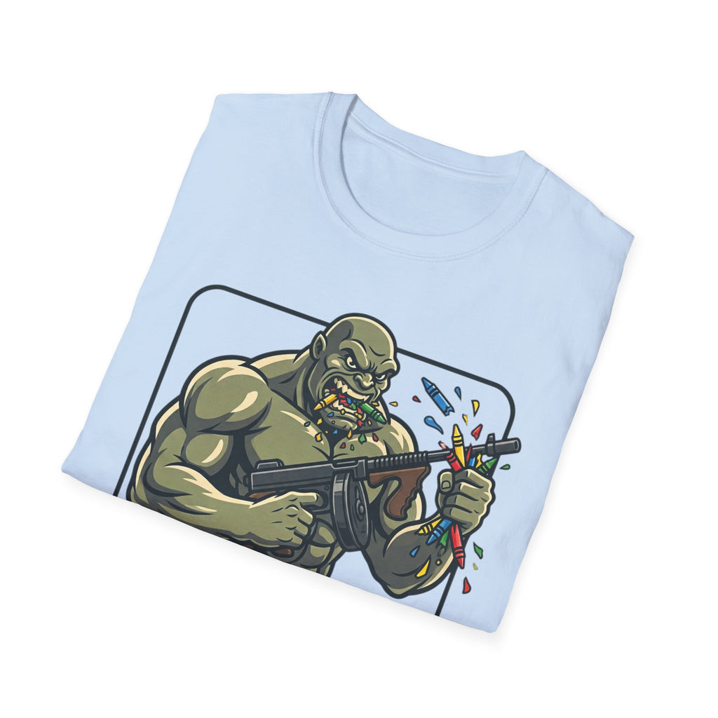 Crayon Eater (In Recovery) T-Shirt — Funny Cartoon Monster Graphic Tee