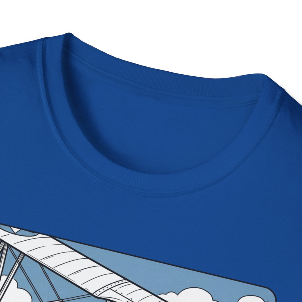 Pilot T‑Shirt – Vintage Biplane Design "Of Course I Look Down On You, I’m a Pilot"
