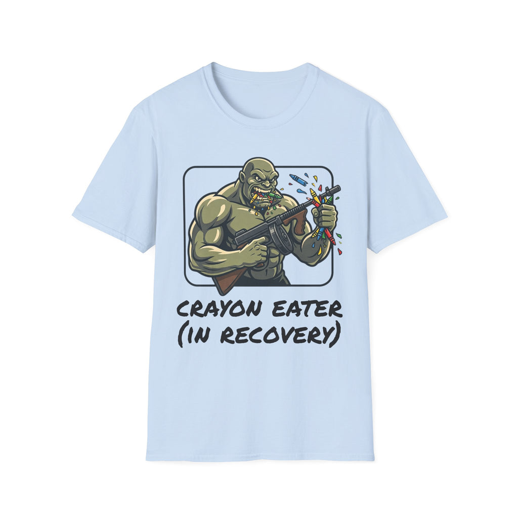 Crayon Eater (In Recovery) T-Shirt — Funny Cartoon Monster Graphic Tee