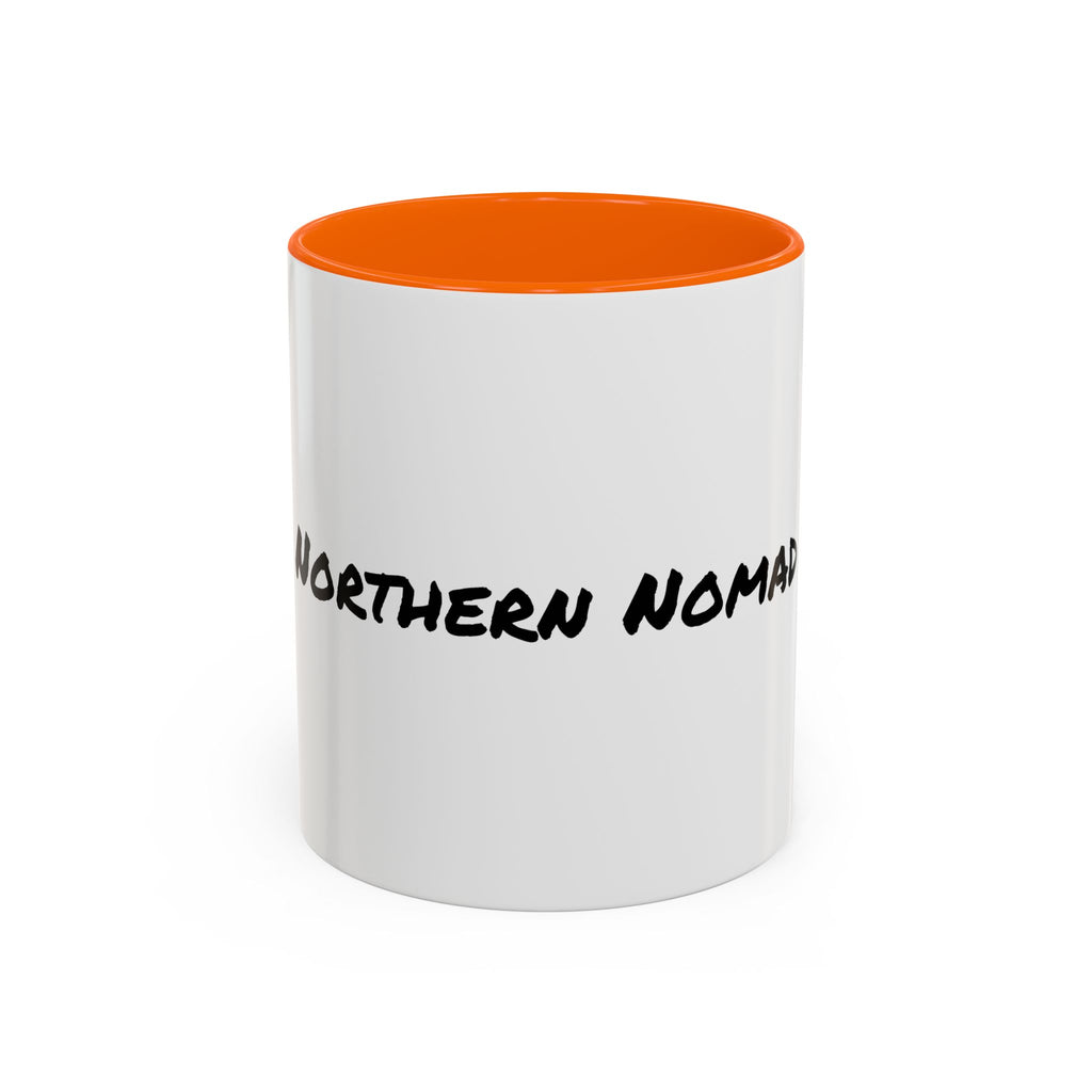 Northern Nomad Accent Coffee Mug — Black-Trim Ceramic Travel Coffee Cup (11/15 oz)