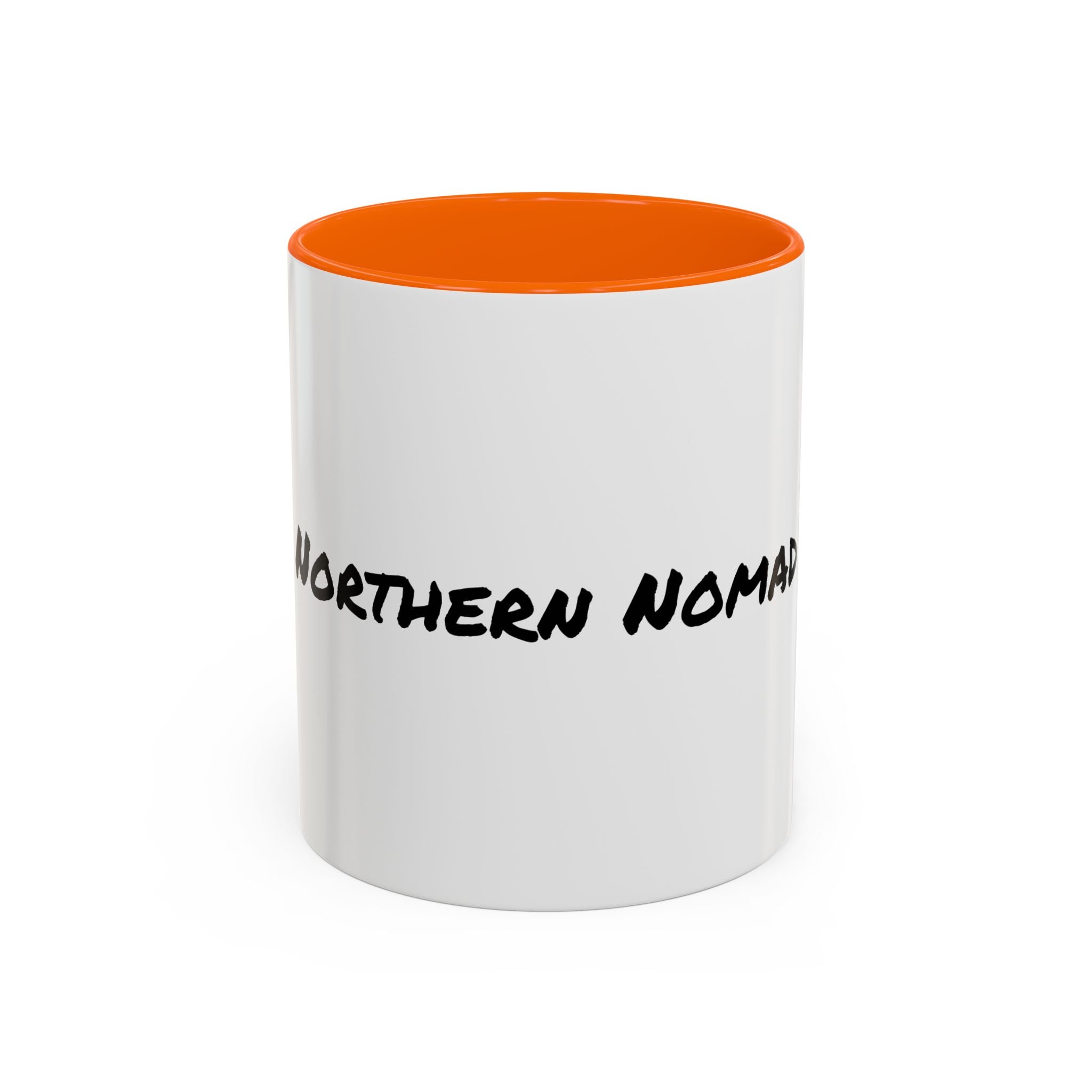 Northern Nomad Accent Coffee Mug — Black-Trim Ceramic Travel Coffee Cup (11/15 oz)