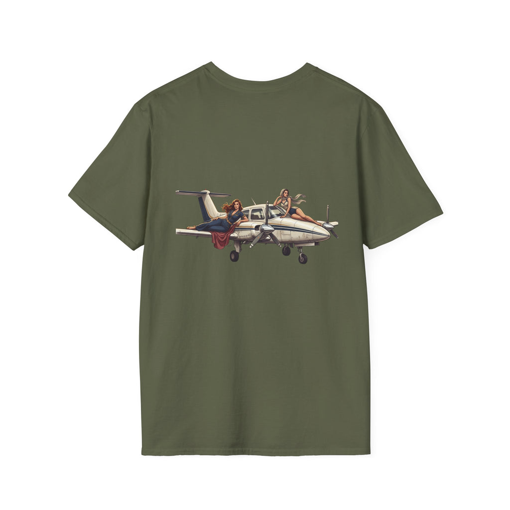Pilot Humor T‑Shirt — “9/10 Pilots agree that twins are a good time” with Airplane Graphic