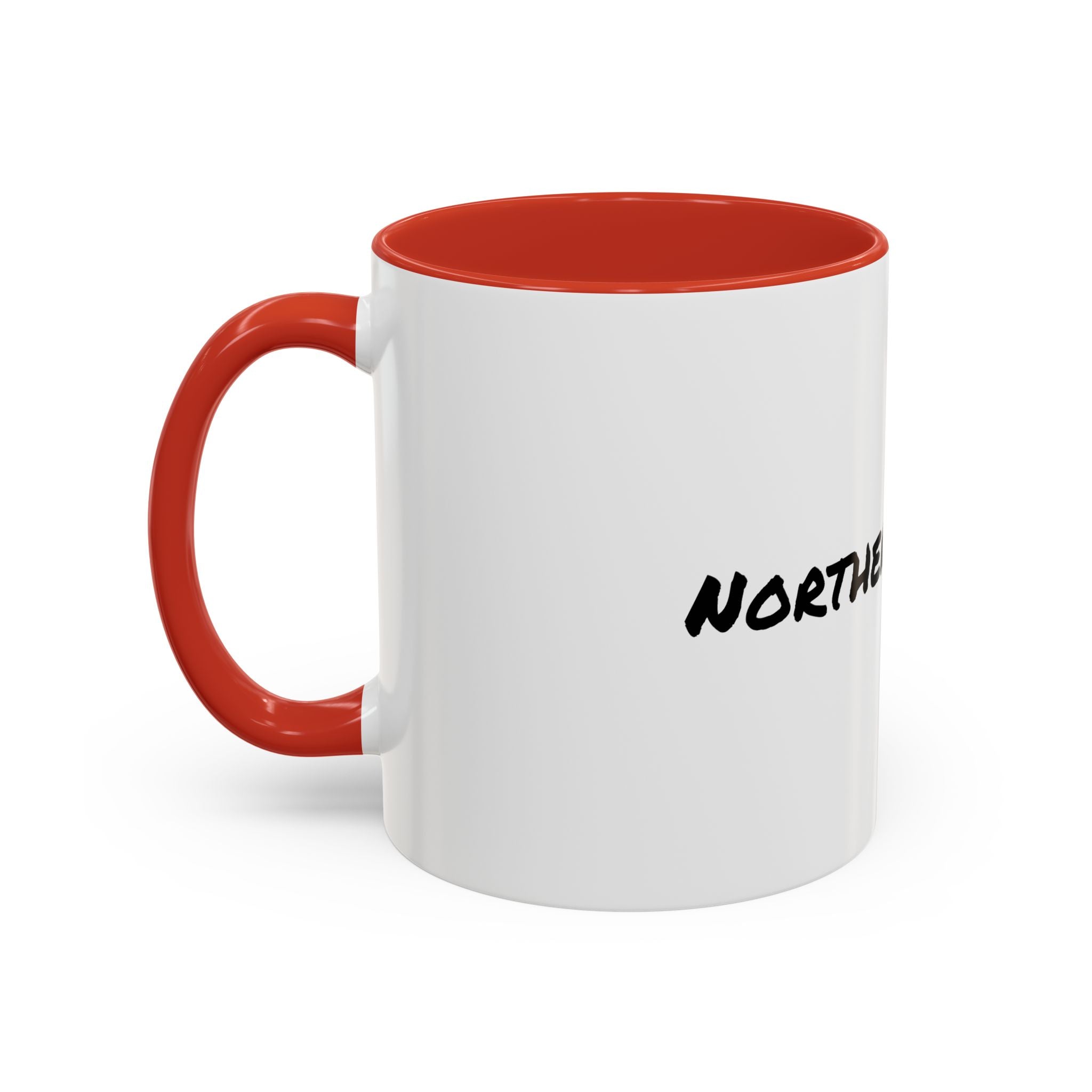 Northern Nomad Accent Coffee Mug — Black-Trim Ceramic Travel Coffee Cup (11/15 oz)