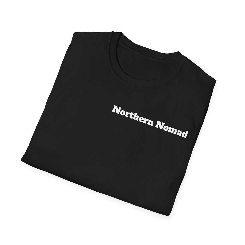 T-Shirt — Vintage Bush Plane Over Mountains "We don't tell stories about dinosaurs..." Travel Adventure Tee