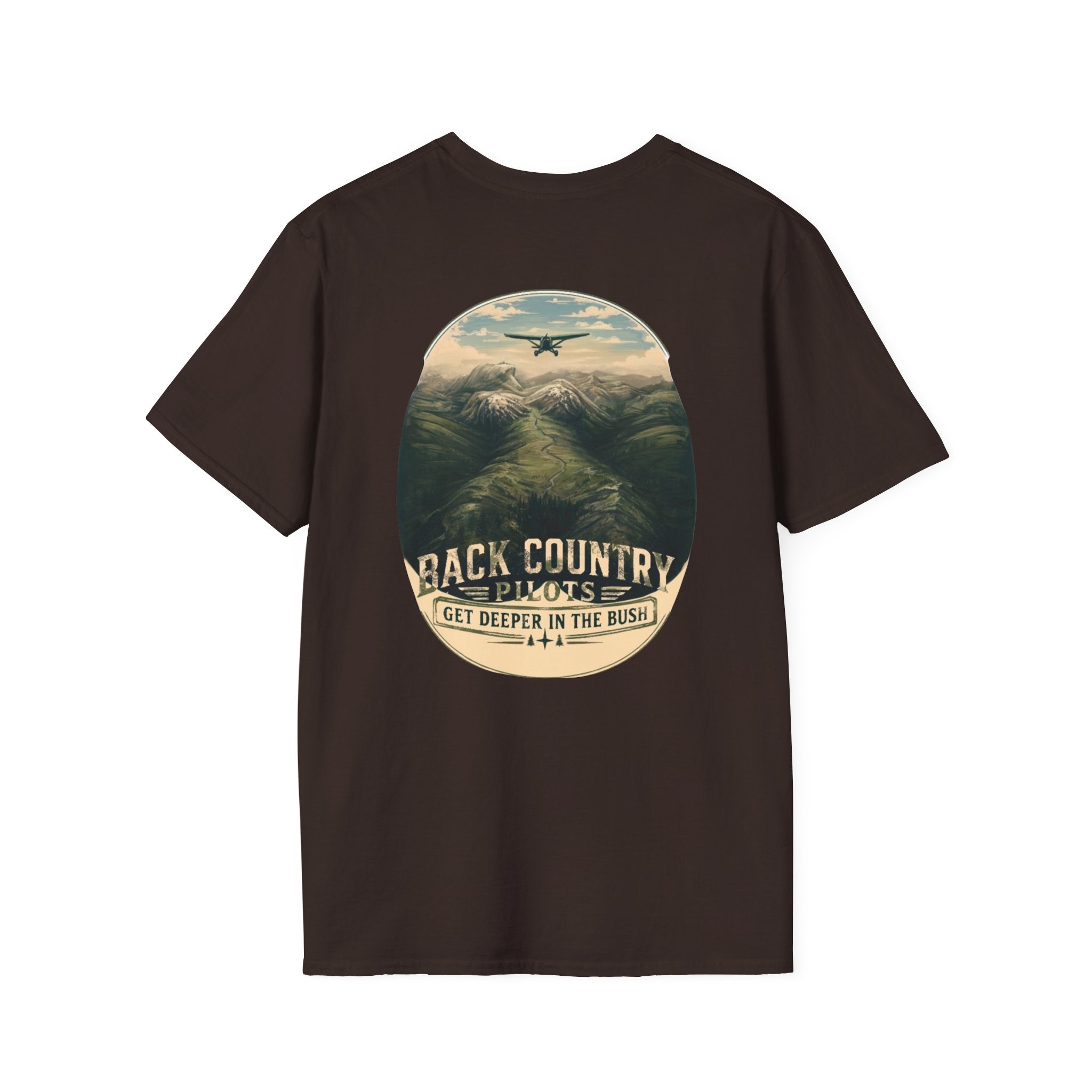 Back Country Pilots T-Shirt — 'Get Deep in the BUSH' Mountain Graphic Tee