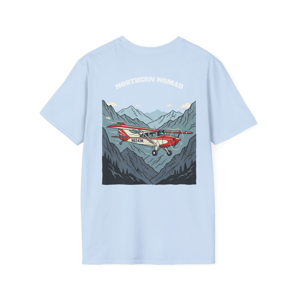 Aviator Graphic T-Shirt — 'I R Pilot' Front Script & Northern Nomad Mountain Plane Back