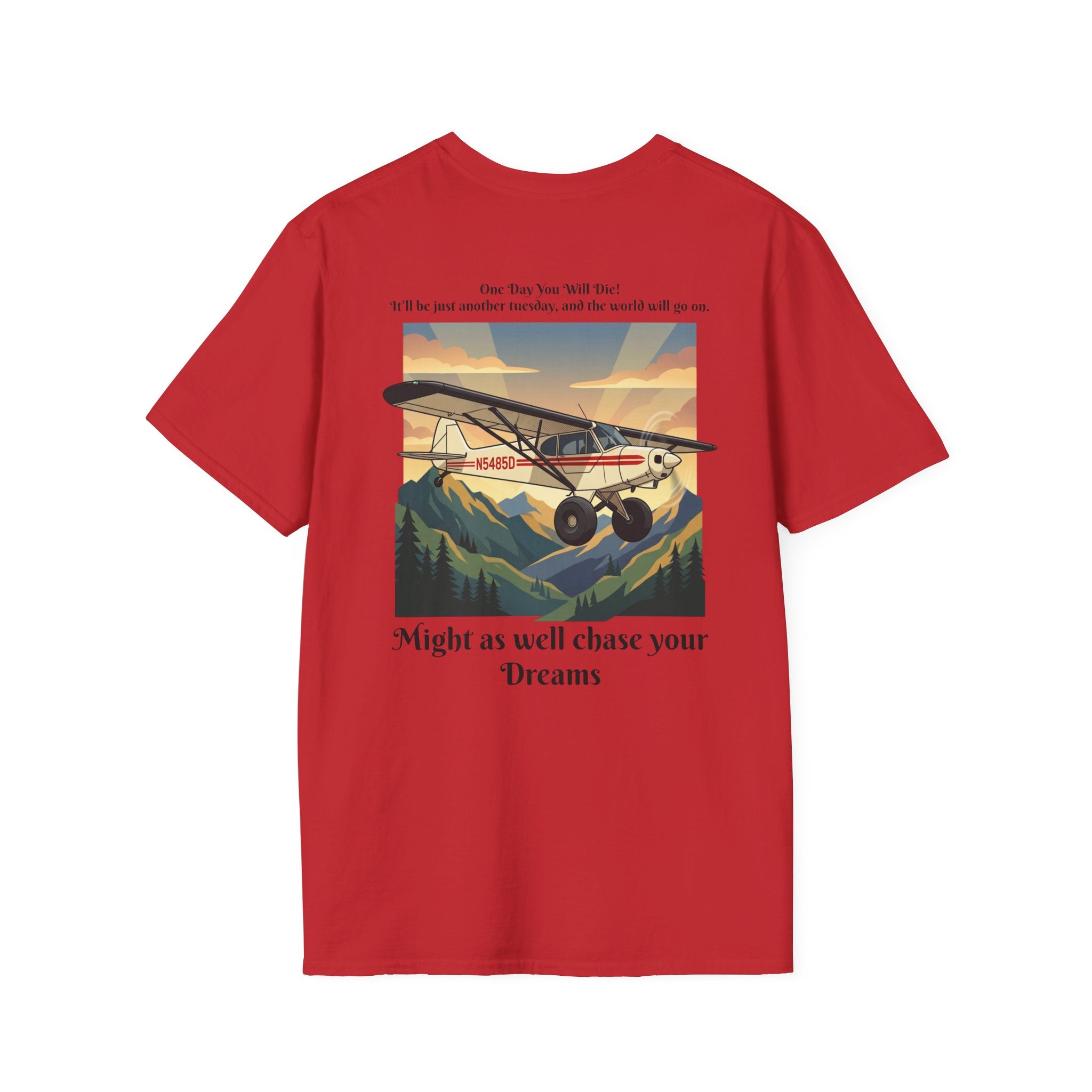 Aviator Vintage T-Shirt — "Might as well chase your Dreams" Retro Plane Graphic