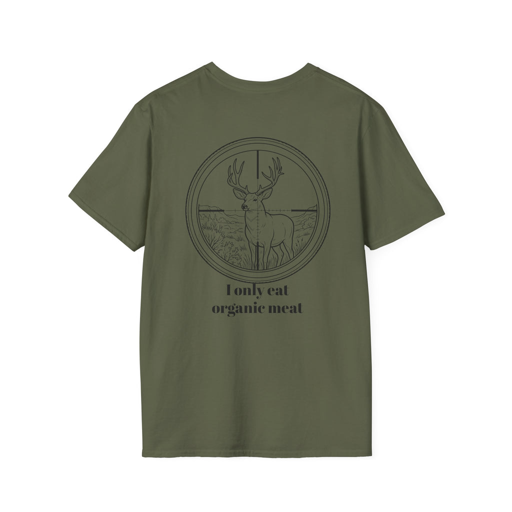 Organic Meat Deer T-Shirt — 'I Only Eat Organic Meat' Graphic Tee