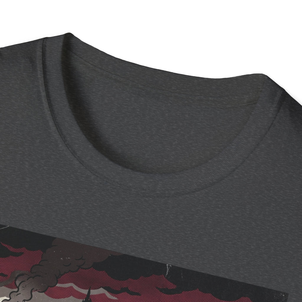Apocalyptic Cityscape T‑Shirt – "Change is scary, but staying somewhere you don't belong will kill you"