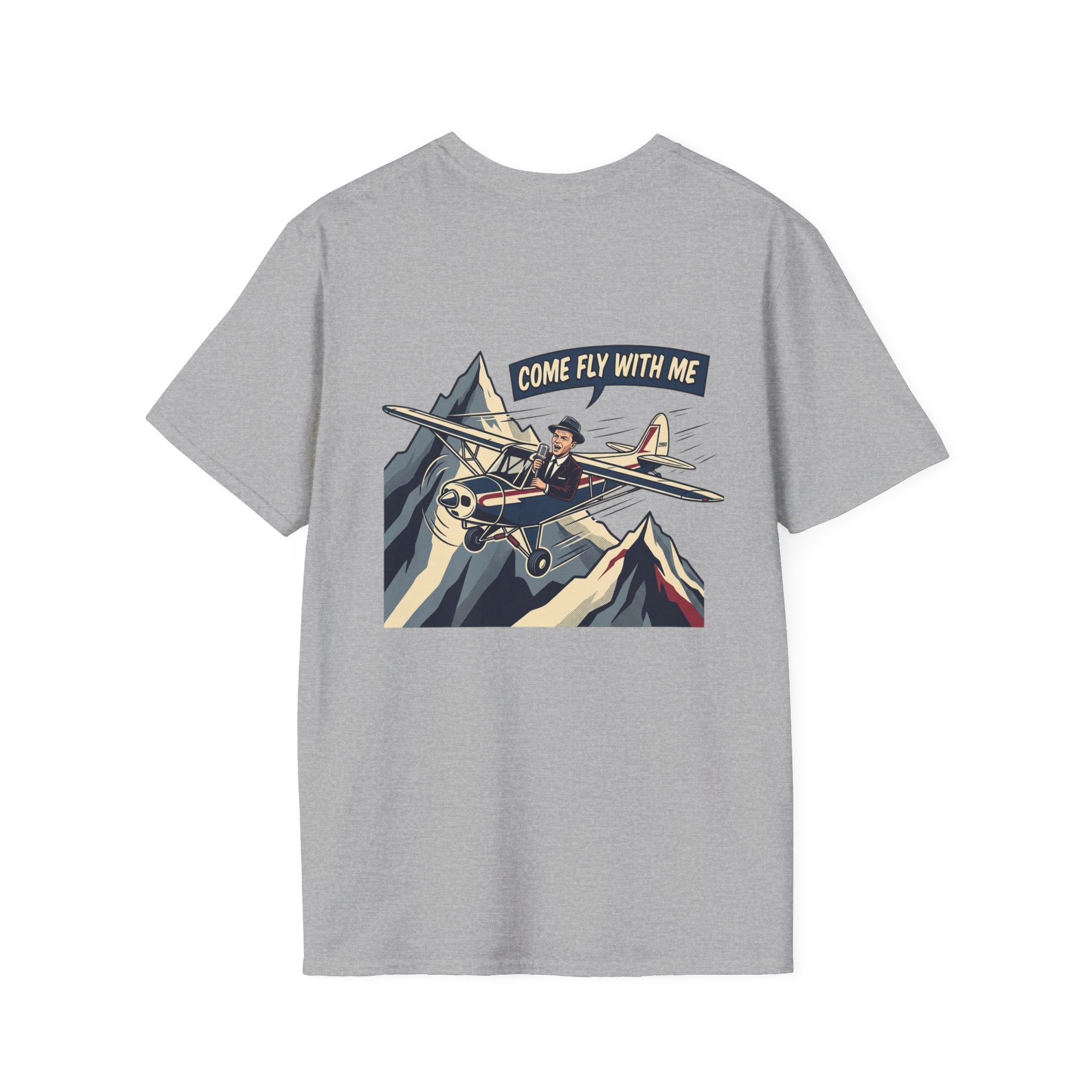 T-Shirt — "Come Fly With Me" Vintage Airplane Graphic Tee