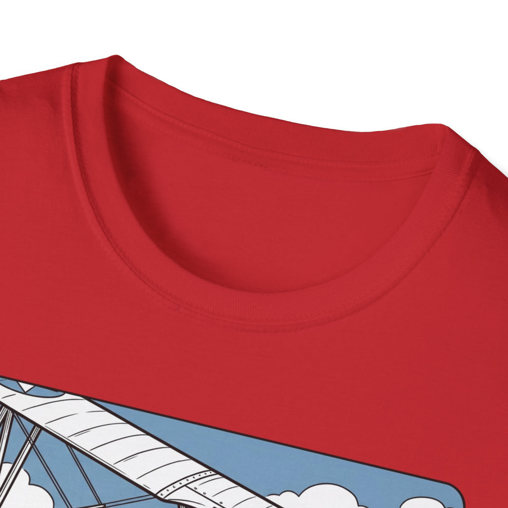 Pilot T‑Shirt – Vintage Biplane Design "Of Course I Look Down On You, I’m a Pilot"