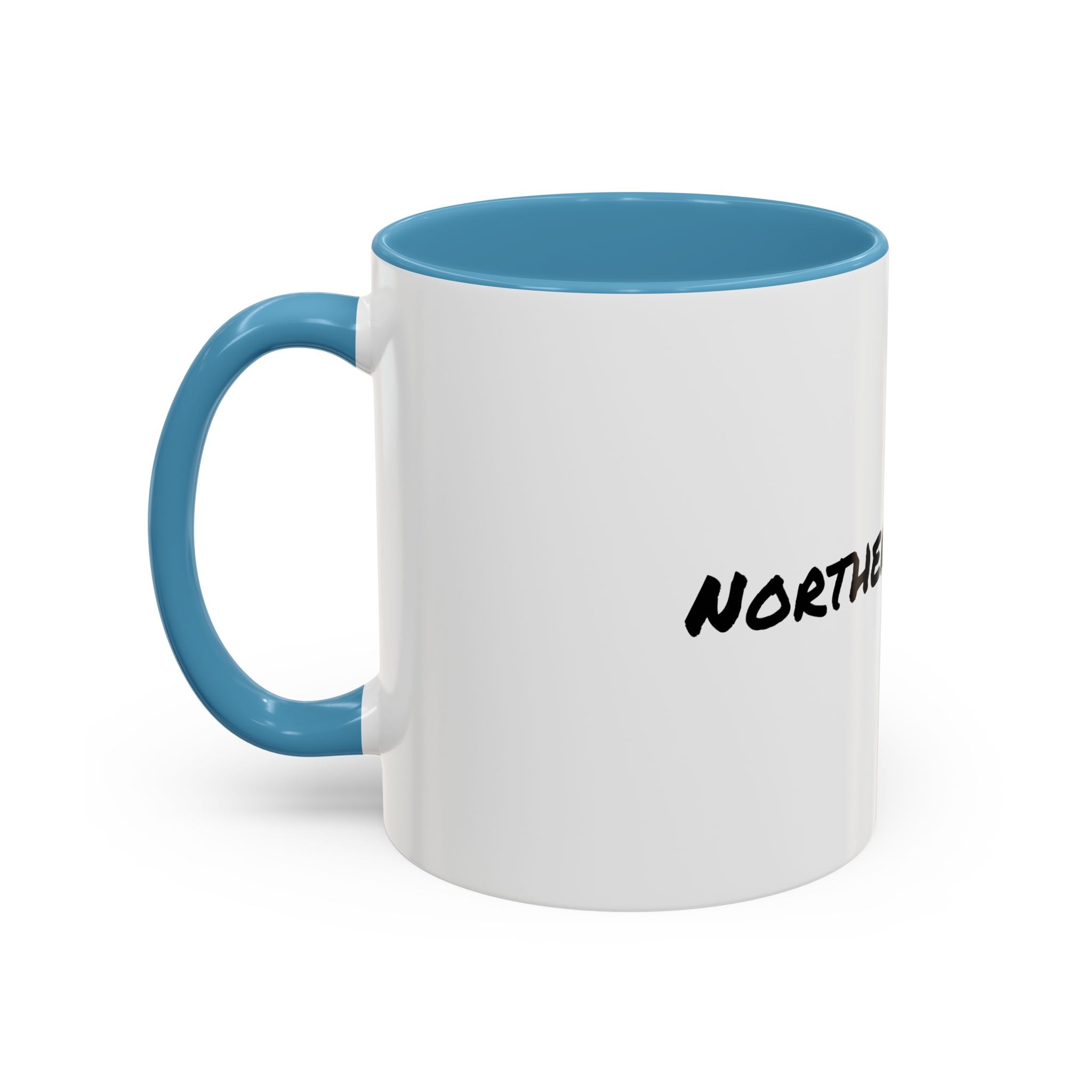 Northern Nomad Accent Coffee Mug — Black-Trim Ceramic Travel Coffee Cup (11/15 oz)