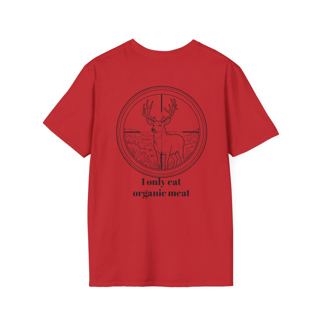 Organic Meat Deer T-Shirt — 'I Only Eat Organic Meat' Graphic Tee