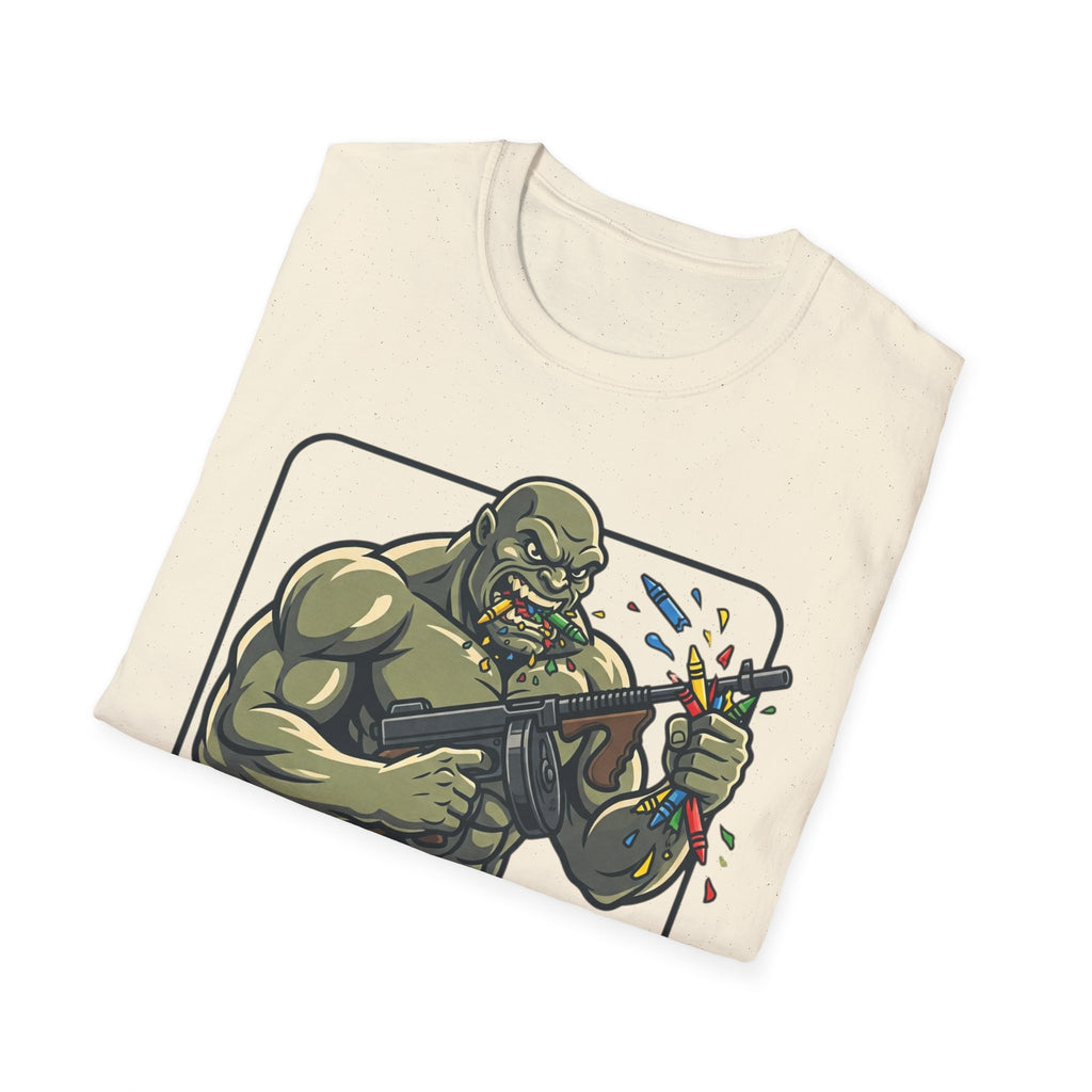 Crayon Eater (In Recovery) T-Shirt — Funny Cartoon Monster Graphic Tee