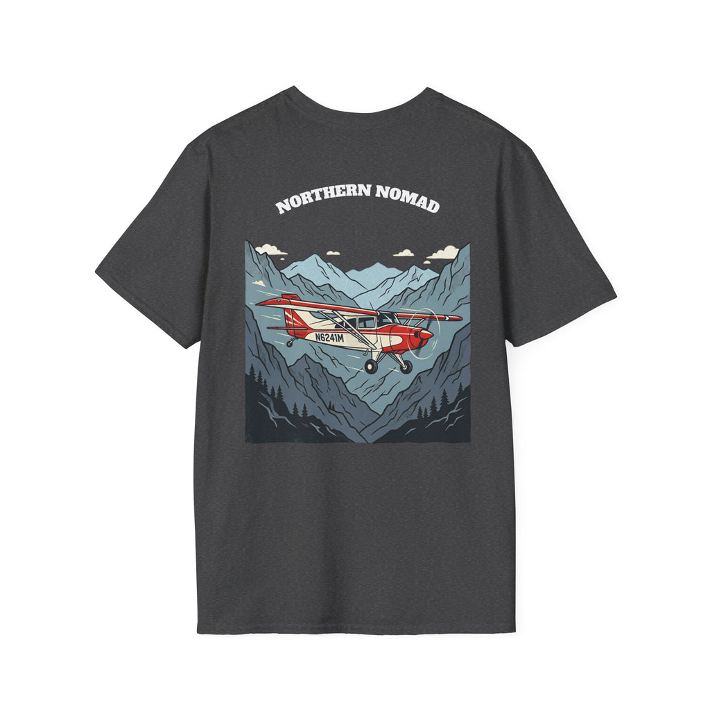 Aviator Graphic T-Shirt — 'I R Pilot' Front Script & Northern Nomad Mountain Plane Back