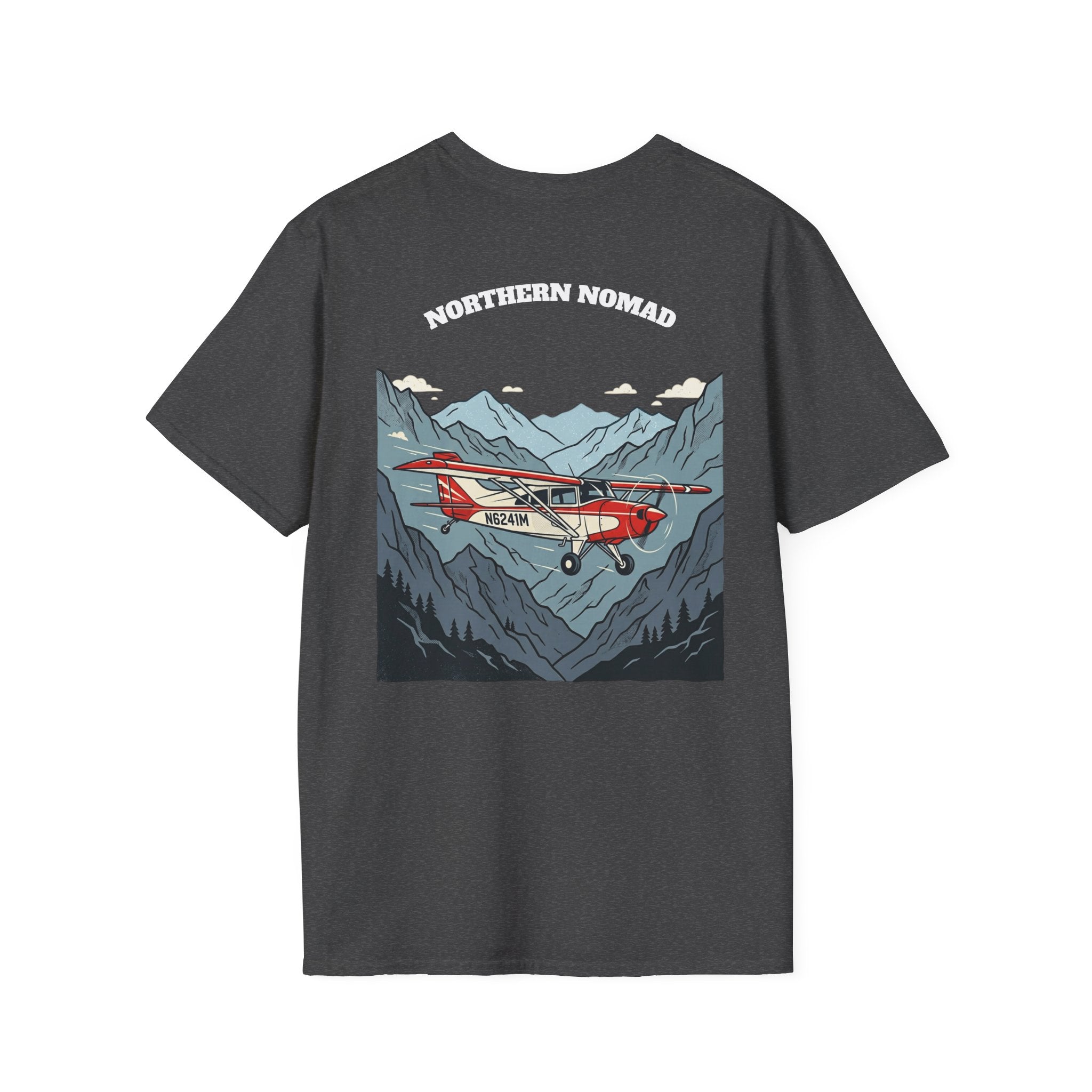 Aviator Graphic T-Shirt — 'I R Pilot' Front Script & Northern Nomad Mountain Plane Back
