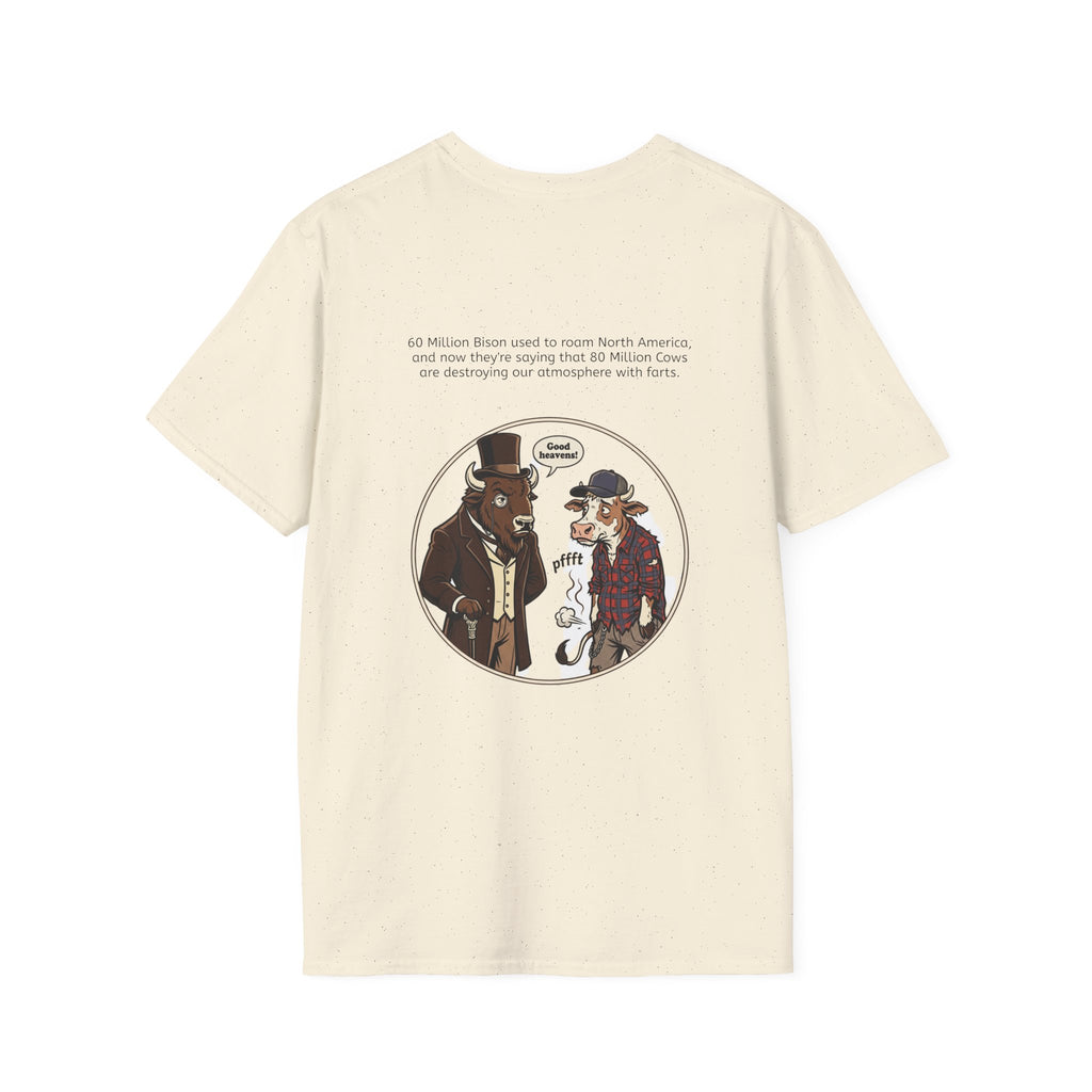 Vintage Detective Horses Graphic T-Shirt — 'Indeed' Back Illustration