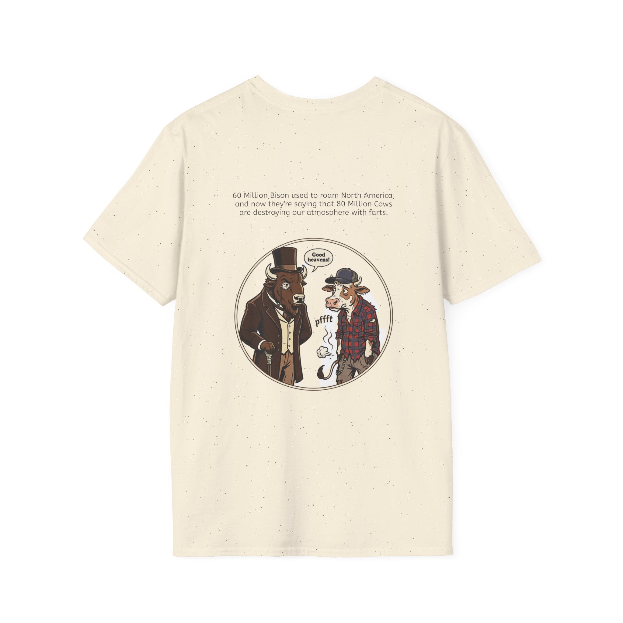 Vintage Detective Horses Graphic T-Shirt — 'Indeed' Back Illustration