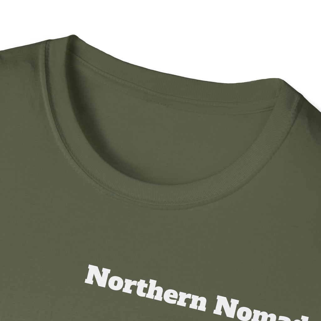 T-Shirt — Vintage Bush Plane Over Mountains "We don't tell stories about dinosaurs..." Travel Adventure Tee