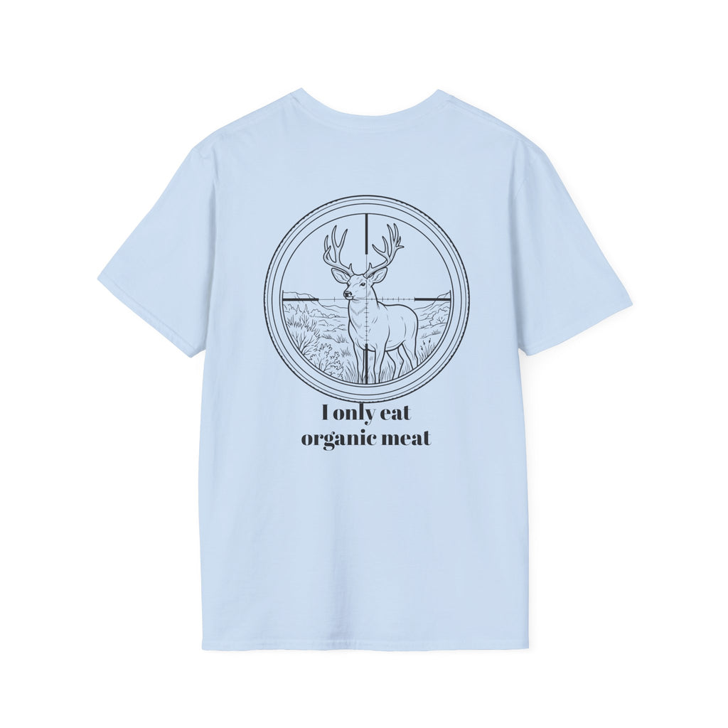 Organic Meat Deer T-Shirt — 'I Only Eat Organic Meat' Graphic Tee