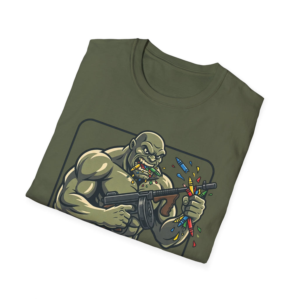 Crayon Eater (In Recovery) T-Shirt — Funny Cartoon Monster Graphic Tee