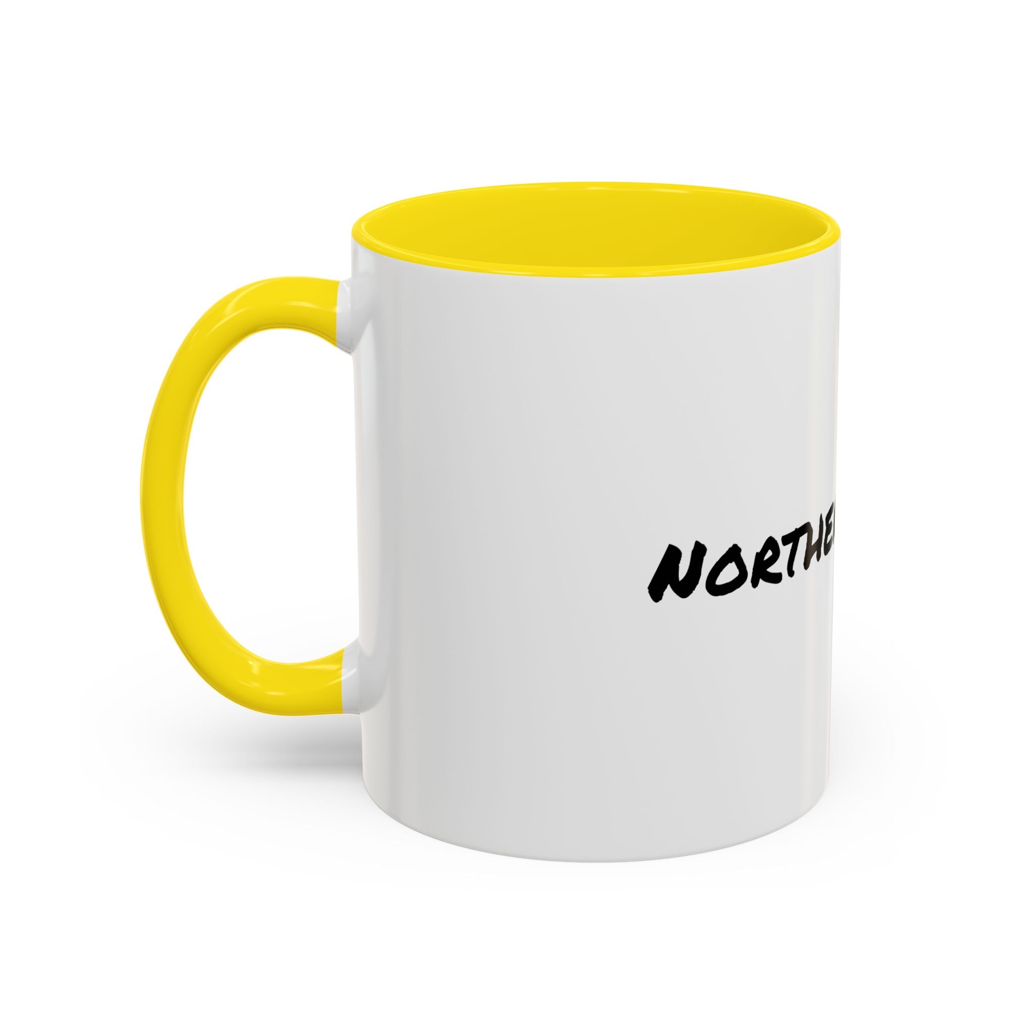 Northern Nomad Accent Coffee Mug — Black-Trim Ceramic Travel Coffee Cup (11/15 oz)