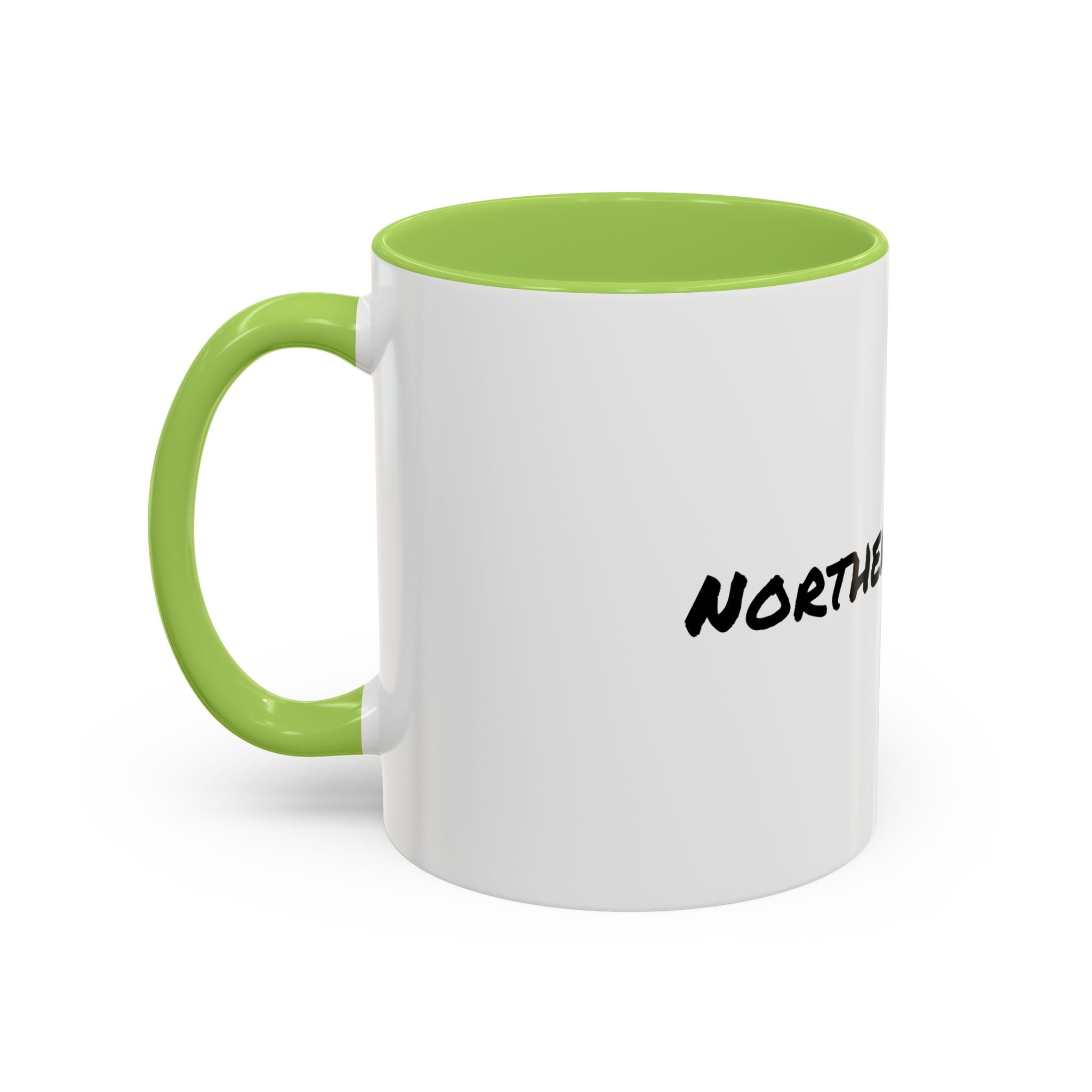Northern Nomad Accent Coffee Mug — Black-Trim Ceramic Travel Coffee Cup (11/15 oz)