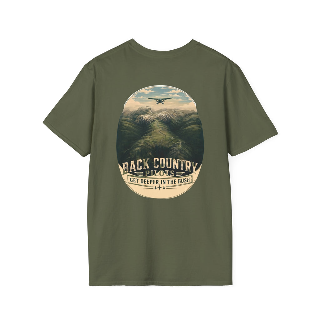 Back Country Pilots T-Shirt — 'Get Deep in the BUSH' Mountain Graphic Tee