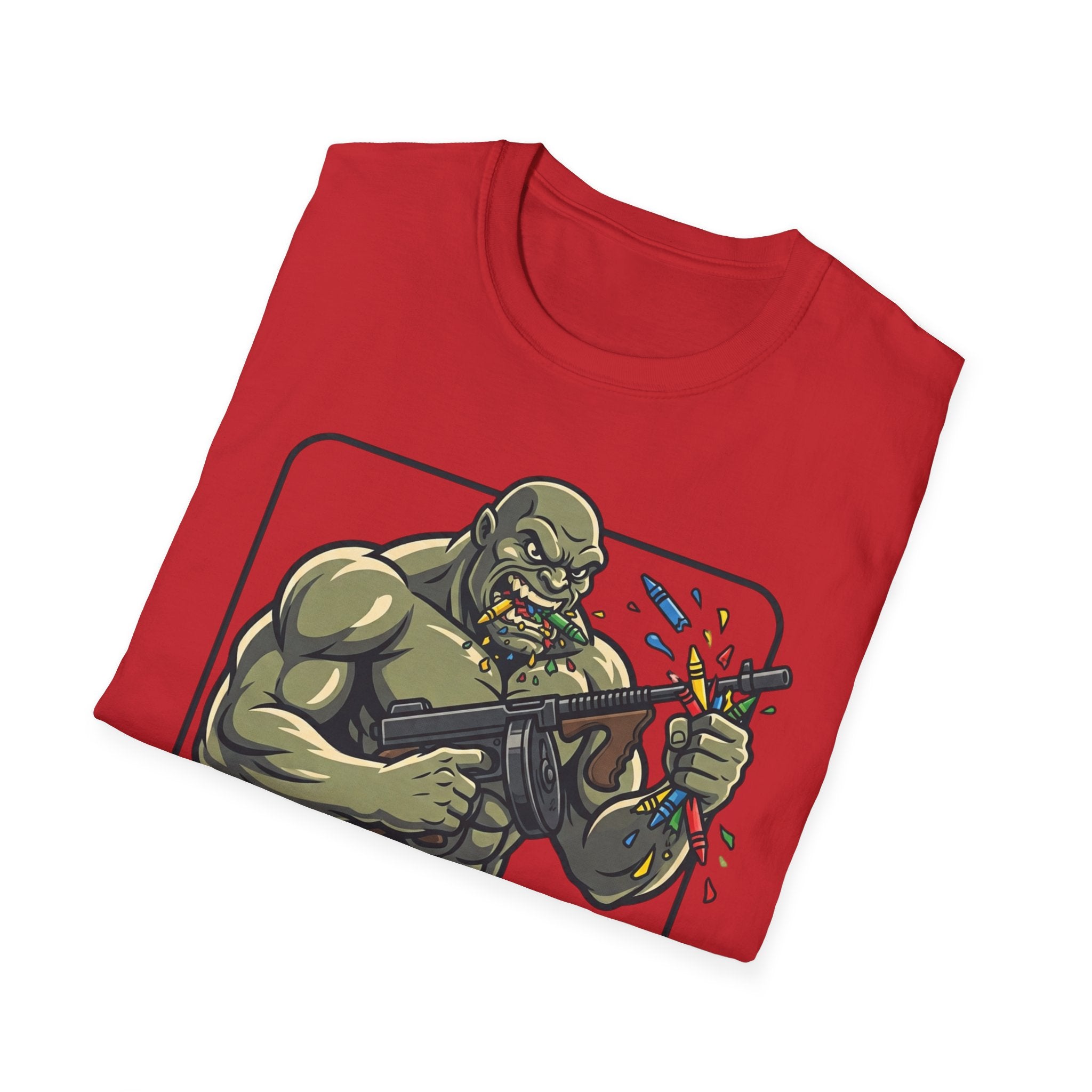 Crayon Eater (In Recovery) T-Shirt — Funny Cartoon Monster Graphic Tee