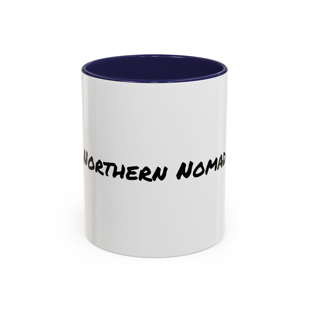 Northern Nomad Accent Coffee Mug — Black-Trim Ceramic Travel Coffee Cup (11/15 oz)