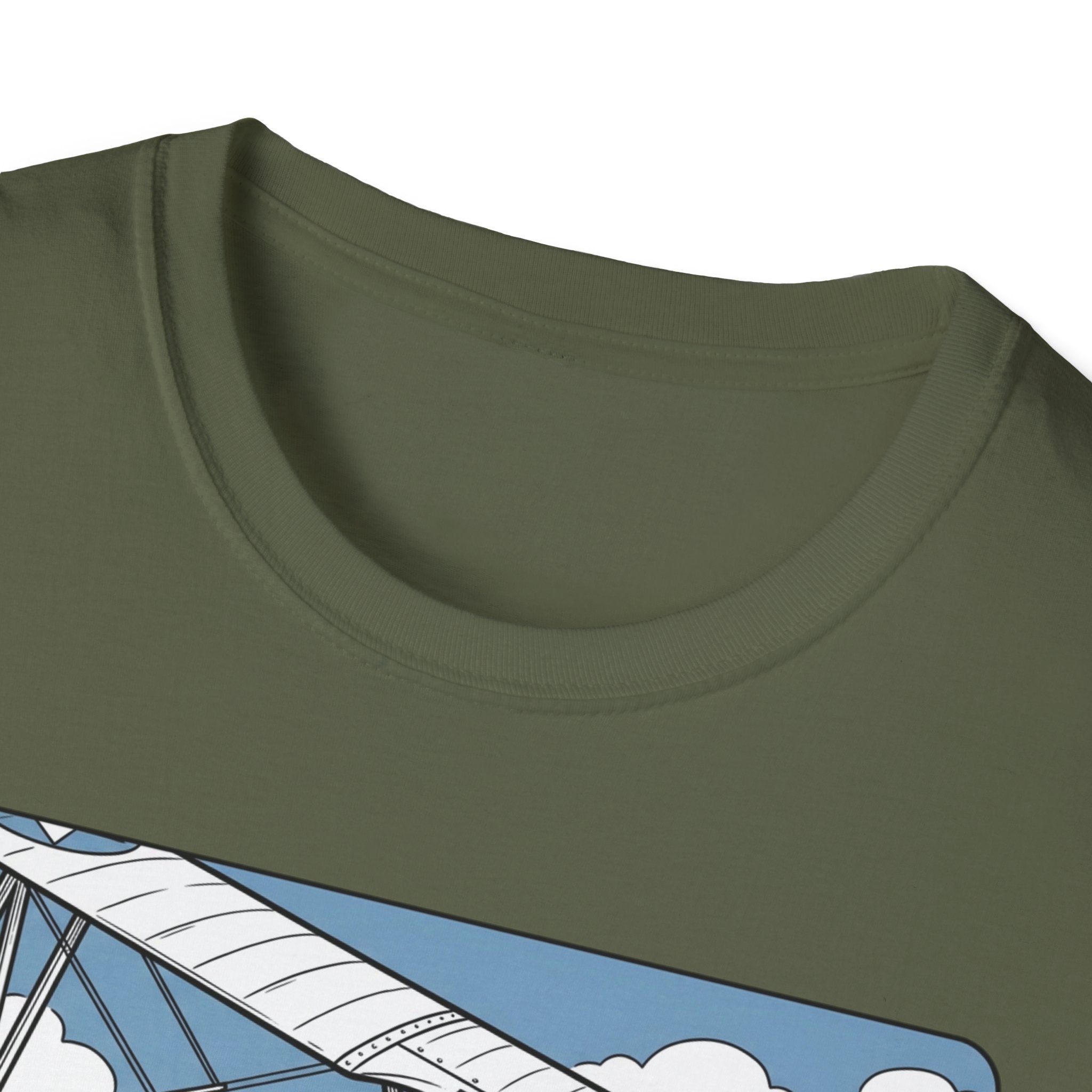 Pilot T‑Shirt – Vintage Biplane Design "Of Course I Look Down On You, I’m a Pilot"