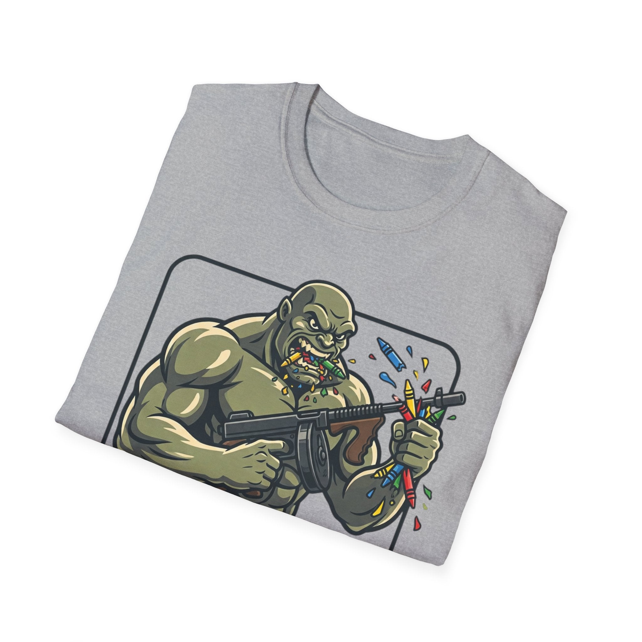 Crayon Eater (In Recovery) T-Shirt — Funny Cartoon Monster Graphic Tee