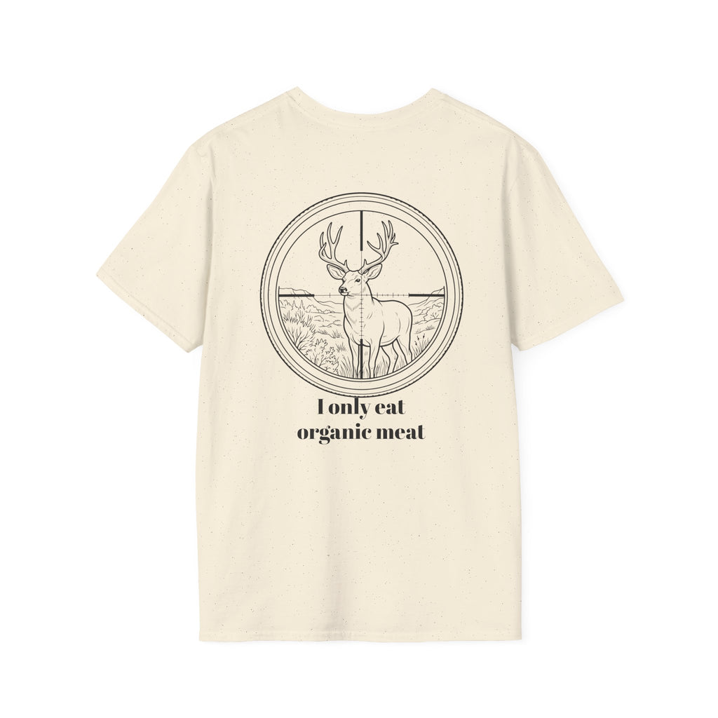 Organic Meat Deer T-Shirt — 'I Only Eat Organic Meat' Graphic Tee