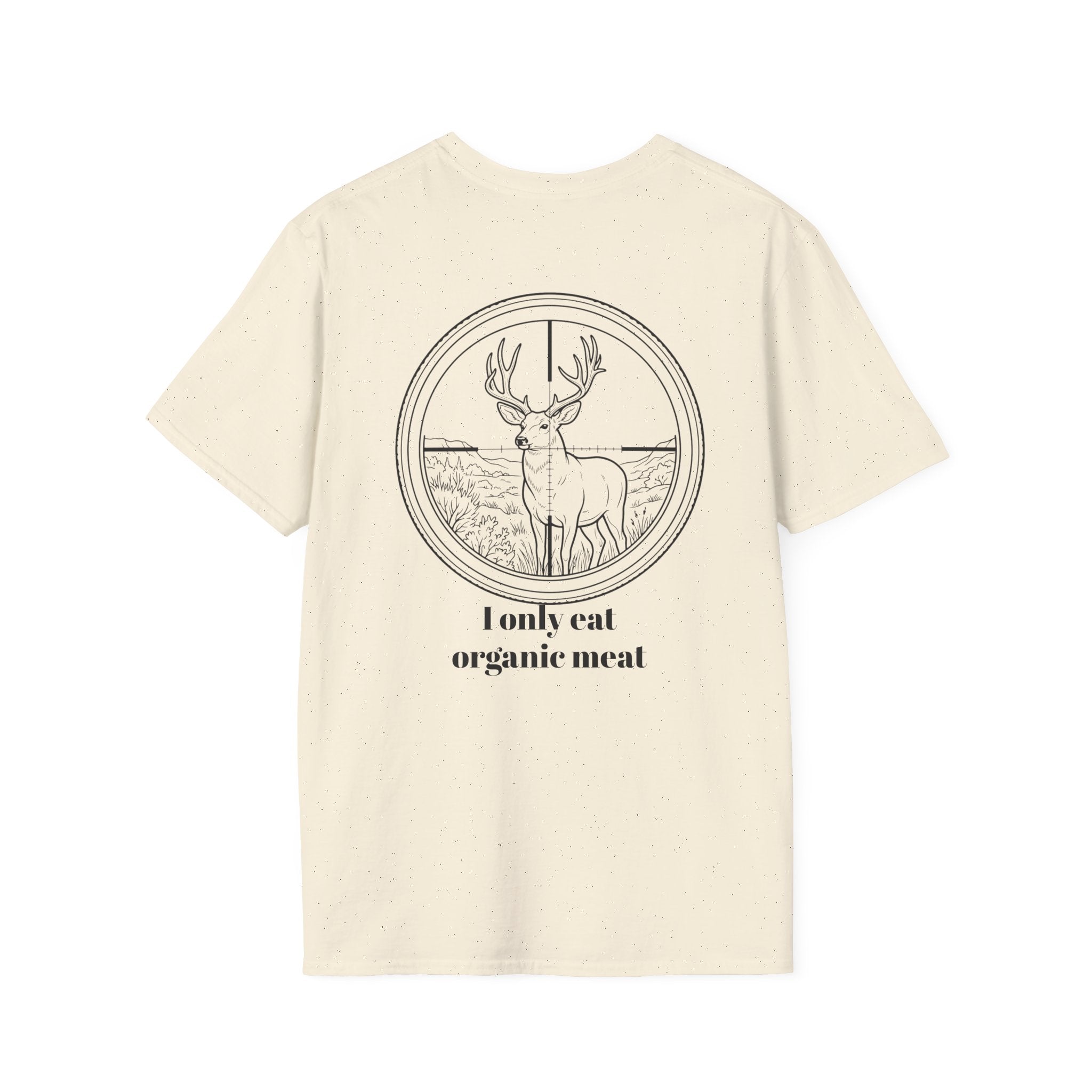 Organic Meat Deer T-Shirt — 'I Only Eat Organic Meat' Graphic Tee