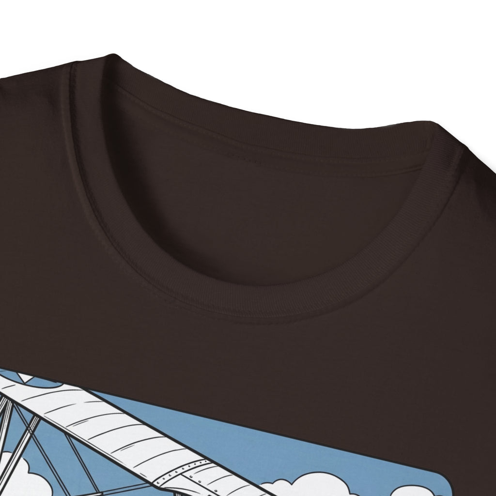 Pilot T‑Shirt – Vintage Biplane Design "Of Course I Look Down On You, I’m a Pilot"