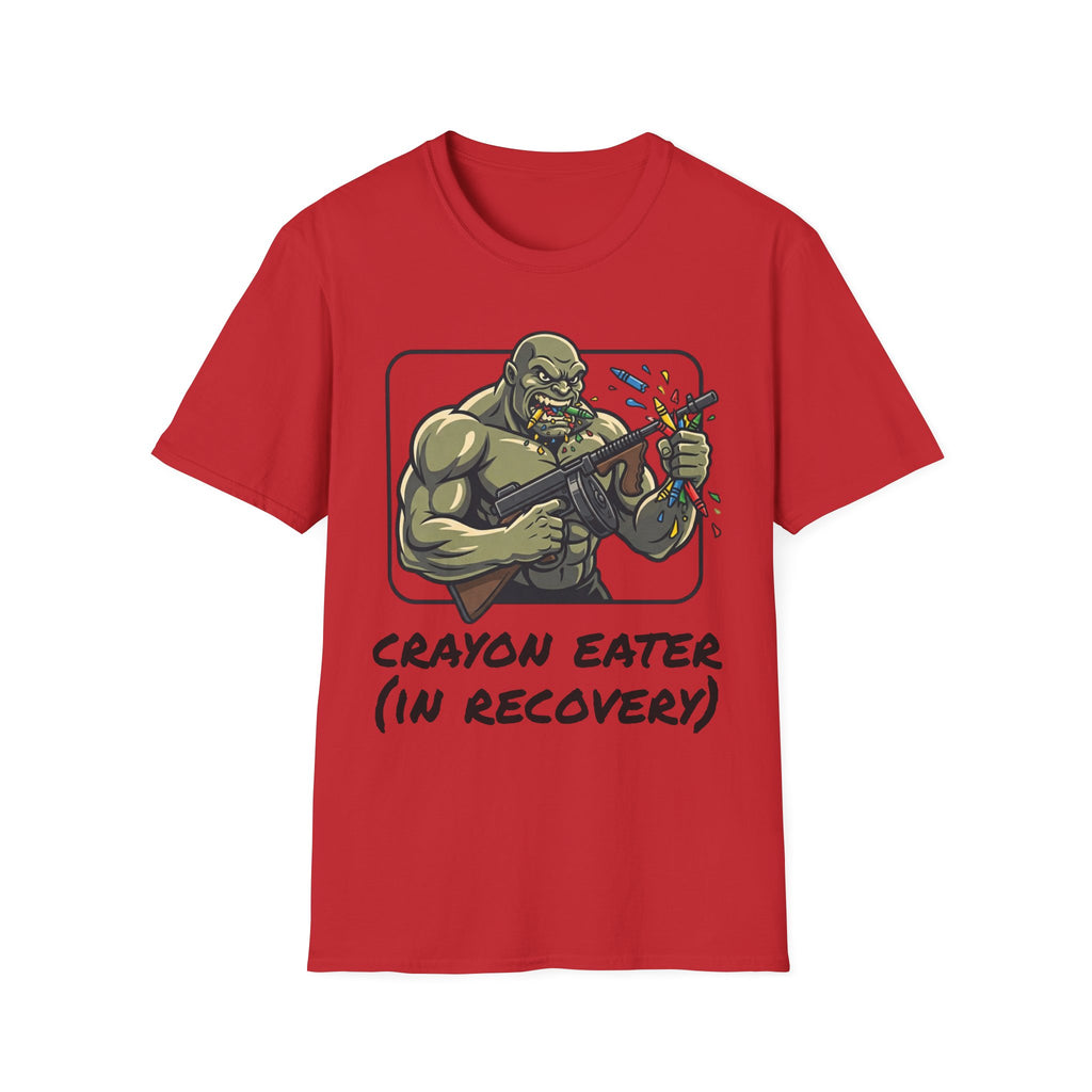 Crayon Eater (In Recovery) T-Shirt — Funny Cartoon Monster Graphic Tee