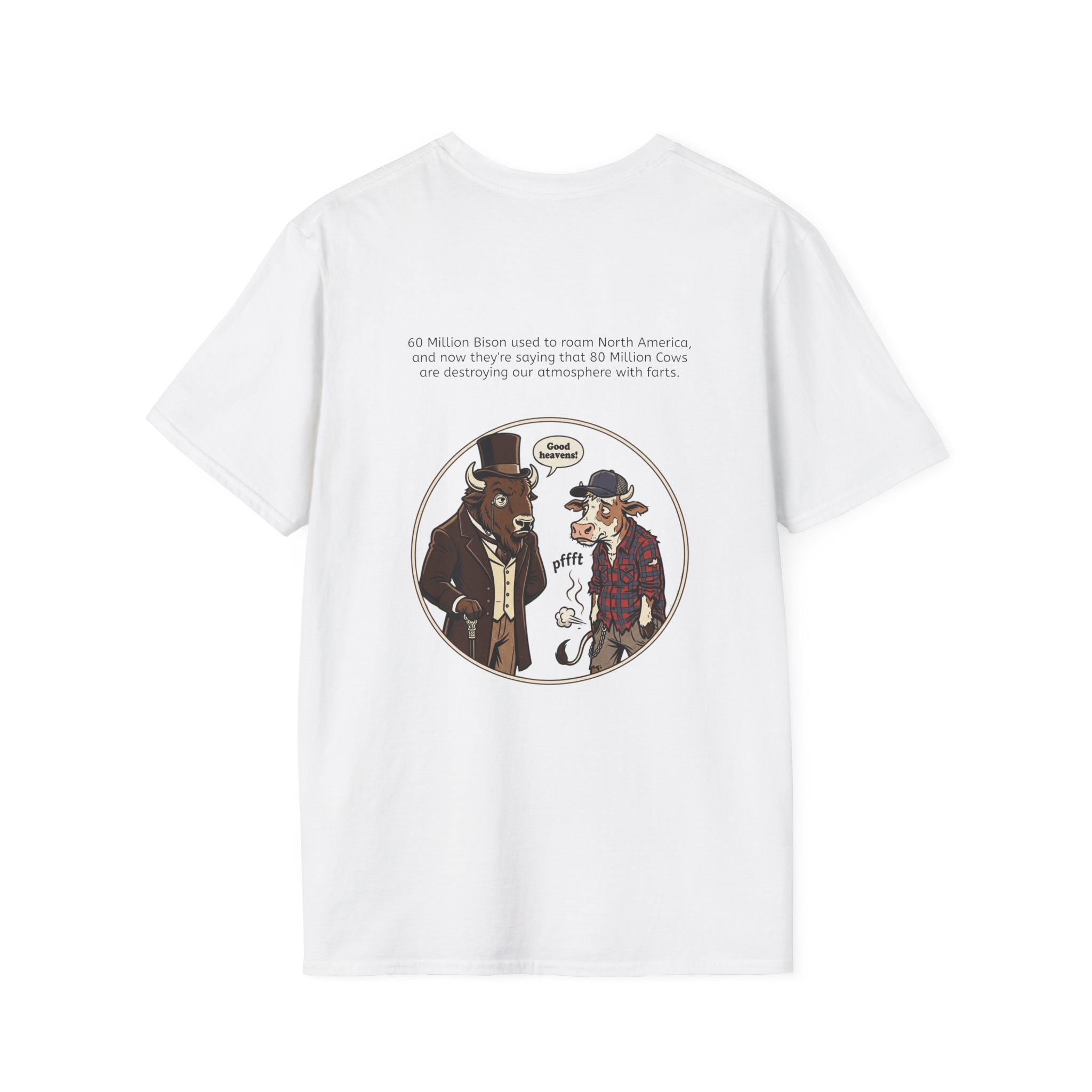 Vintage Detective Horses Graphic T-Shirt — 'Indeed' Back Illustration
