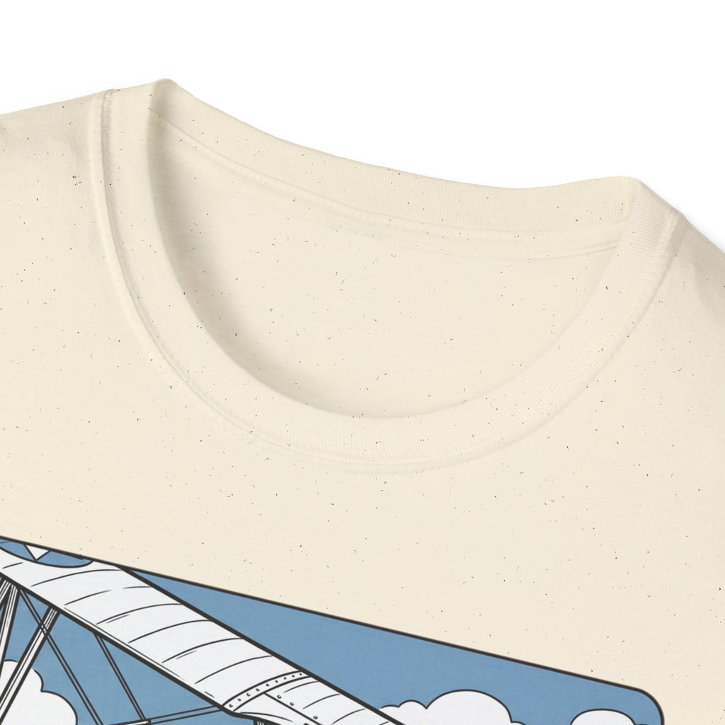 Pilot T‑Shirt – Vintage Biplane Design "Of Course I Look Down On You, I’m a Pilot"