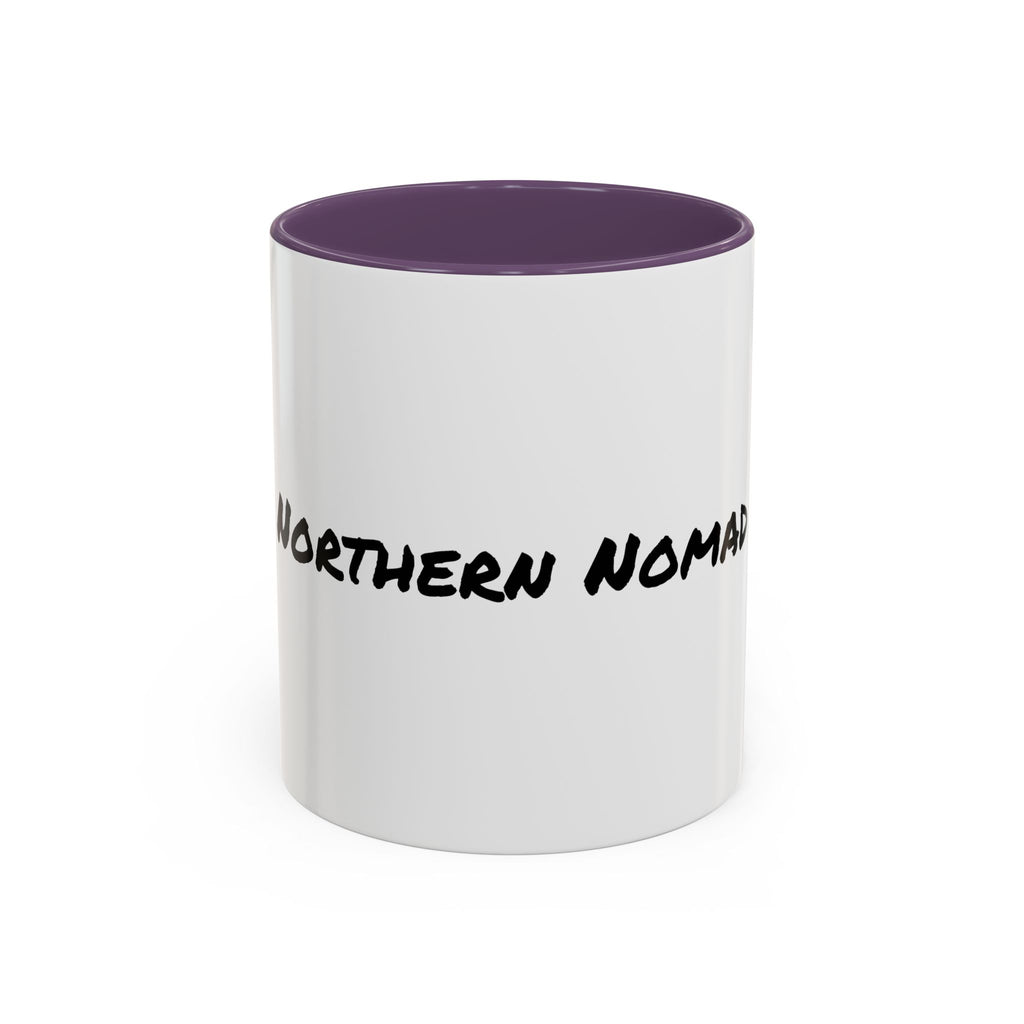 Northern Nomad Accent Coffee Mug — Black-Trim Ceramic Travel Coffee Cup (11/15 oz)