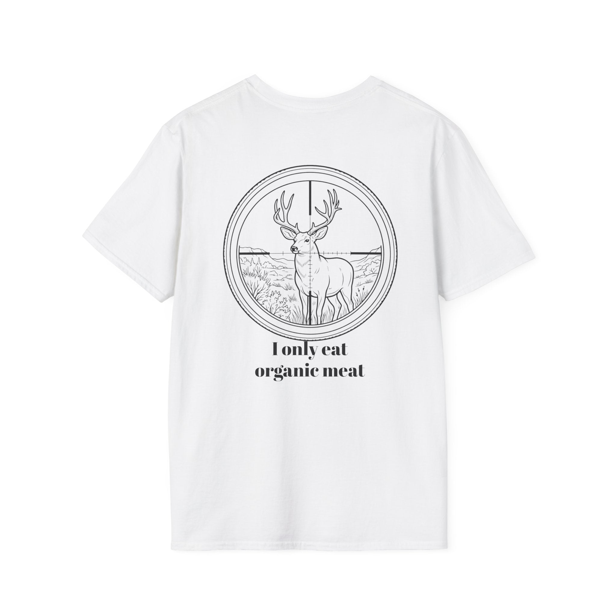 Organic Meat Deer T-Shirt — 'I Only Eat Organic Meat' Graphic Tee