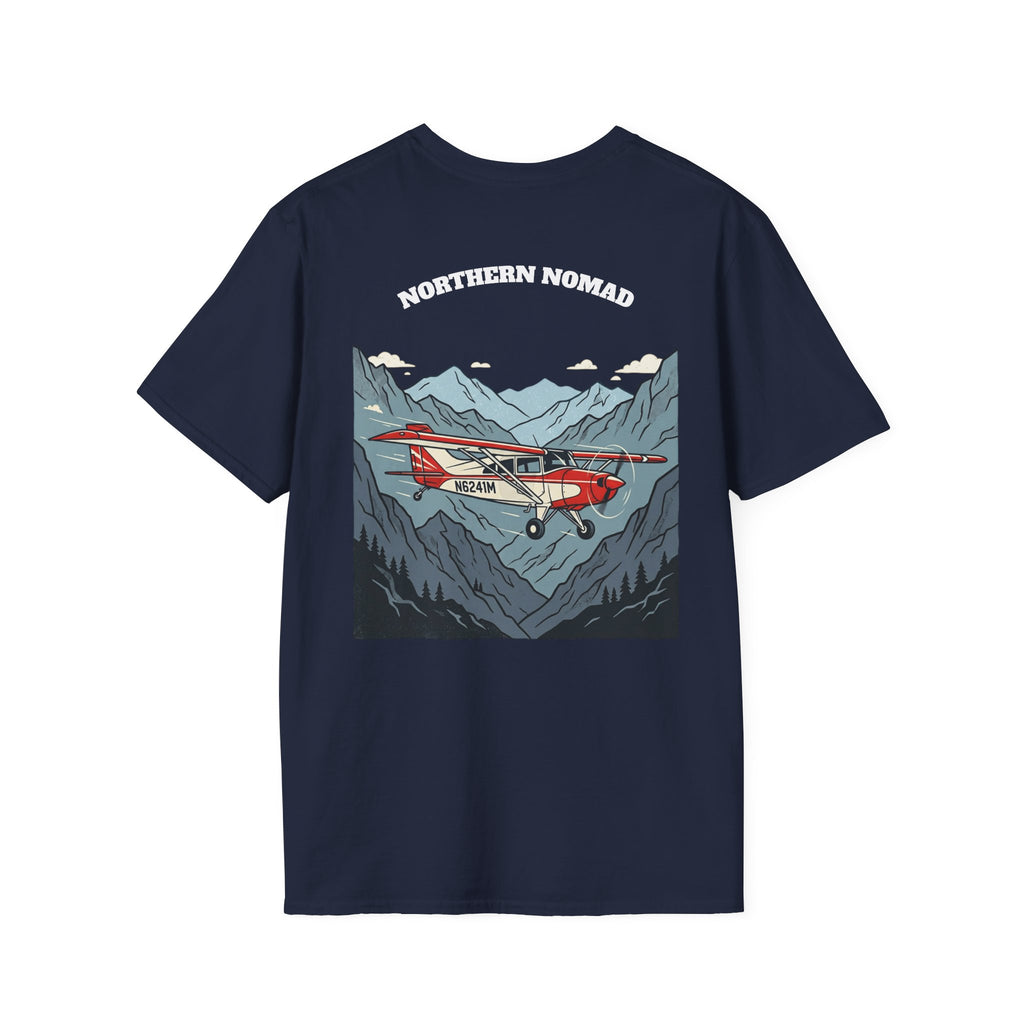 Aviator Graphic T-Shirt — 'I R Pilot' Front Script & Northern Nomad Mountain Plane Back