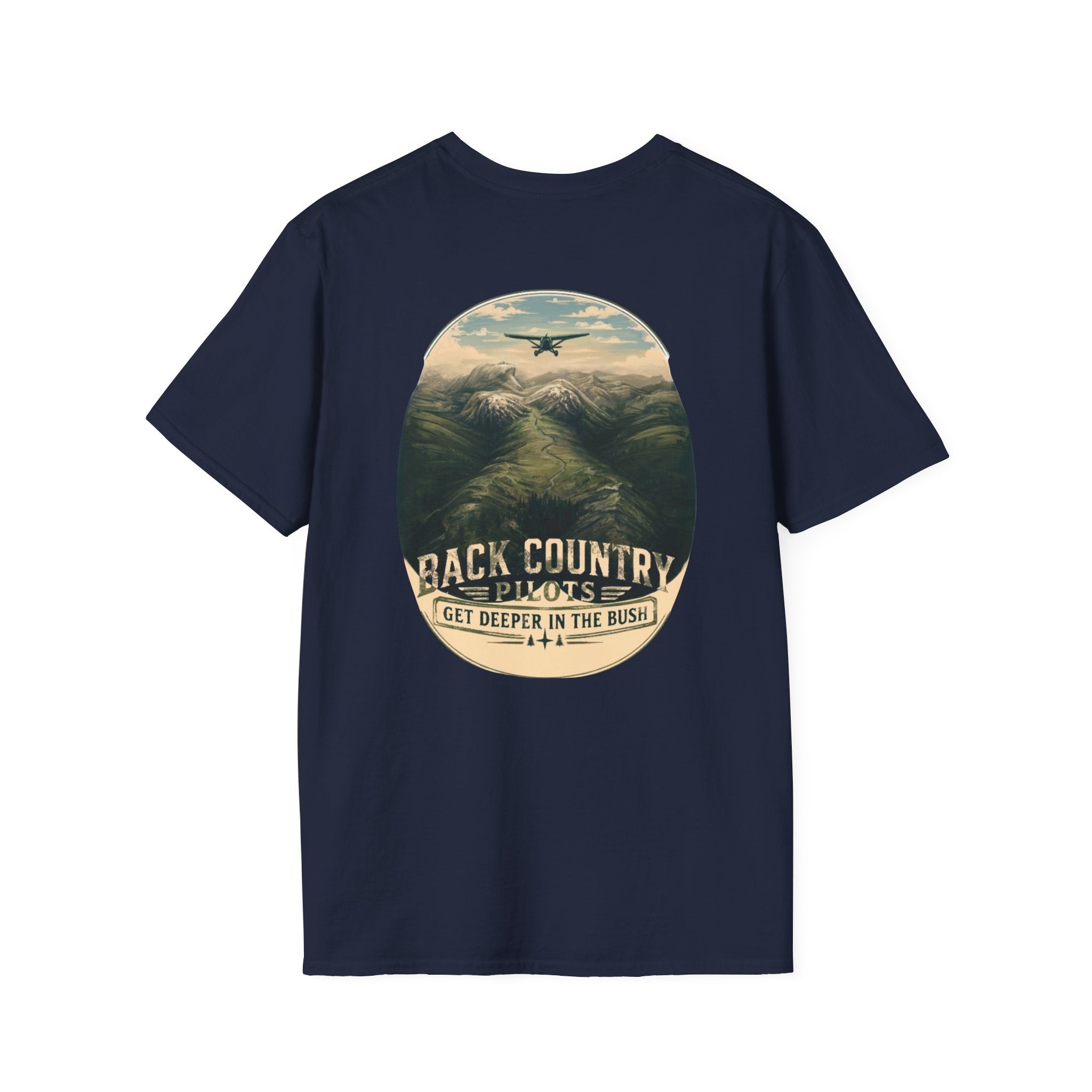 Back Country Pilots T-Shirt — 'Get Deep in the BUSH' Mountain Graphic Tee