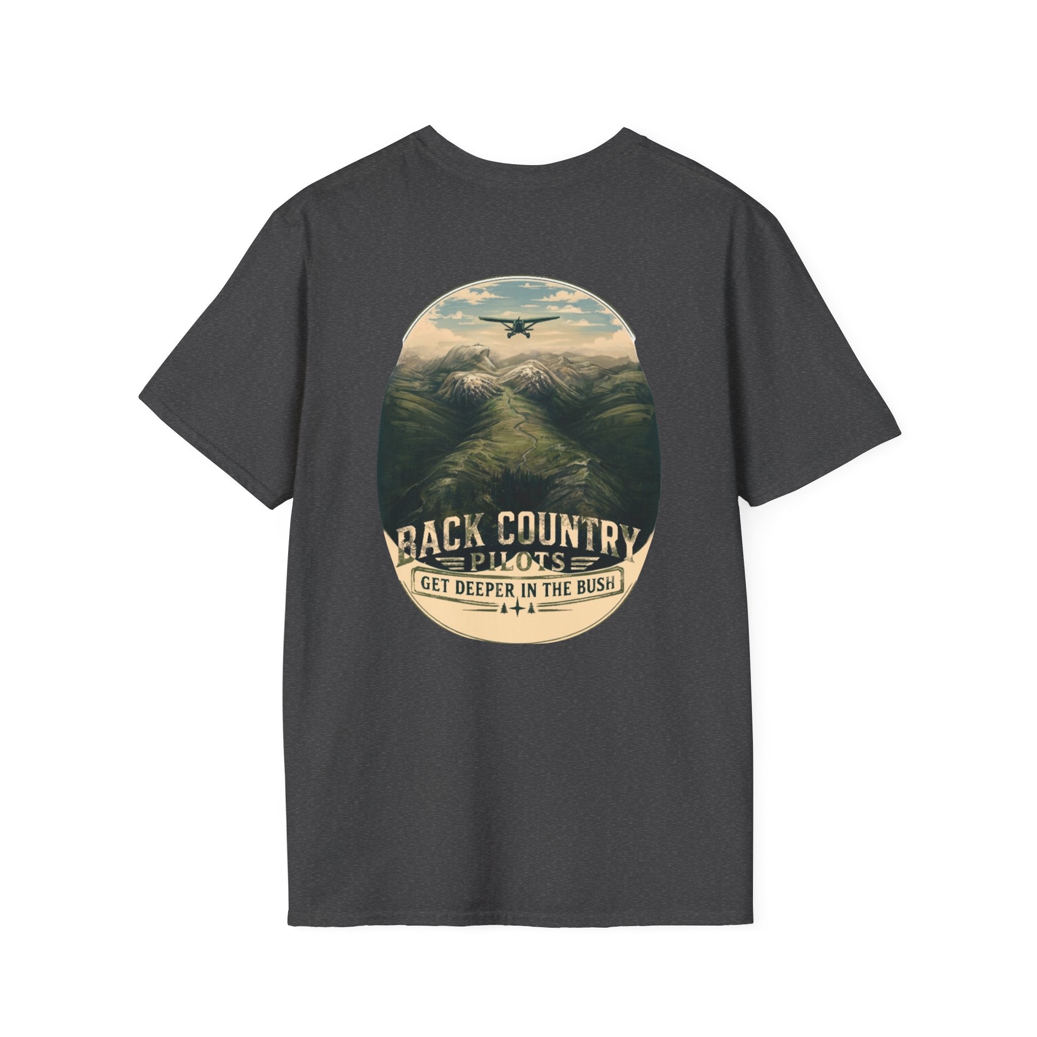 Back Country Pilots T-Shirt — 'Get Deep in the BUSH' Mountain Graphic Tee