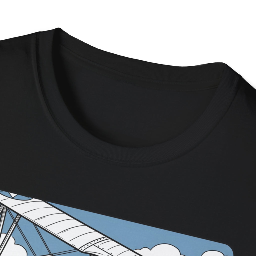 Pilot T‑Shirt – Vintage Biplane Design "Of Course I Look Down On You, I’m a Pilot"